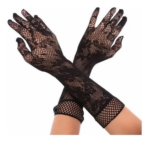 Guantes Largos de Encaje para Novia y Disfraz | Grado B