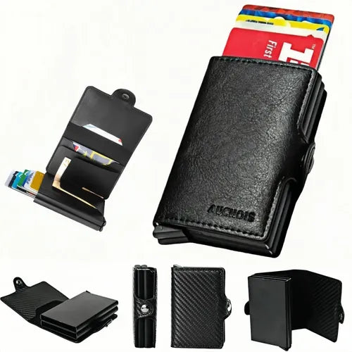 Cartera Tarjetero de Aluminio con Protección RFID para Hombre | Grado B