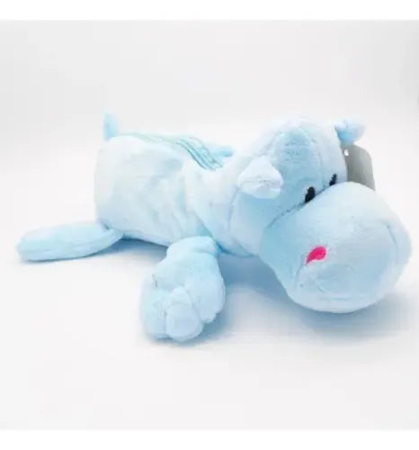 Estuche de Lápices de Peluche con Forma de Hipopótamo Color Azul | Grado B