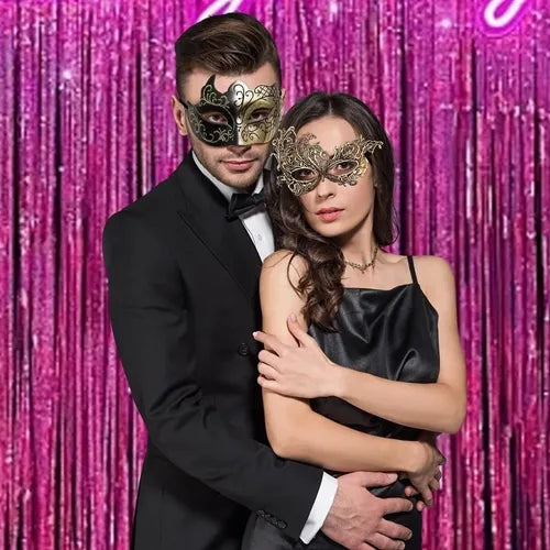 2 Antifaz Fiesta Mascaras Halloween Pareja Carnaval Cosplay | Grado B