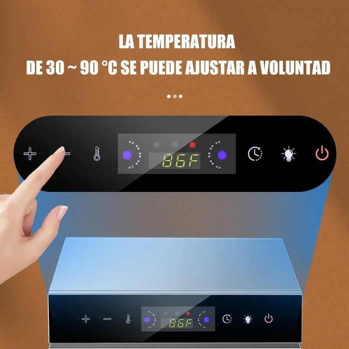 DESHIDRATADOR DE ALIMENTOS 6 BANDEJAS FRUTA ELÉCTRICO PLATEADO GRADO A