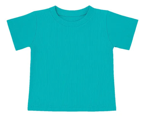 Blusa Ligera de Manga Corta a la Cintura para Niña | Grado B