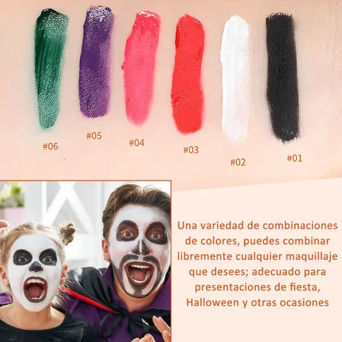 3 Colores Set Lápiz Labial Glaseado de Labios de Halloween | Grado B