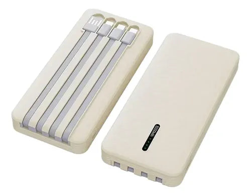 Batería Portátil de Carga Rápida 10000 mAh con Cables | Grado B