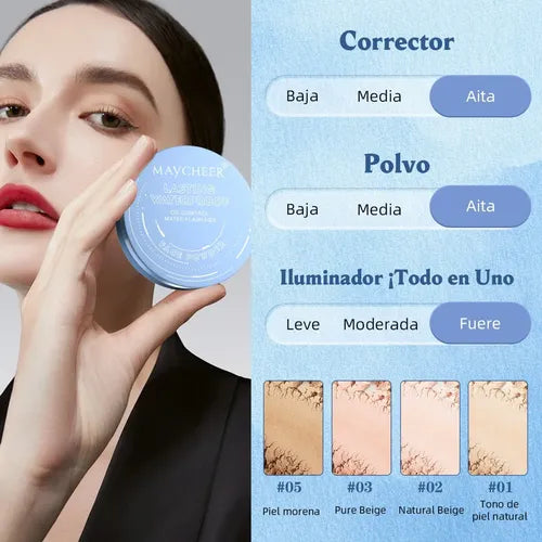 Base de Maquillaje en Polvo Compacto Fijador Matte Tono 01 | Grado B