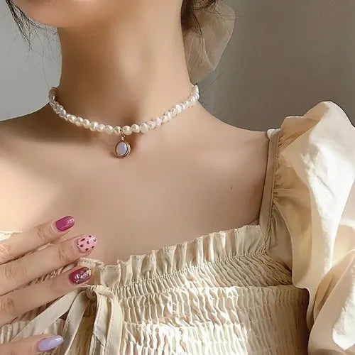 Collar de Perlas Naturales Cultivadas para Mujer Elegante | Grado B