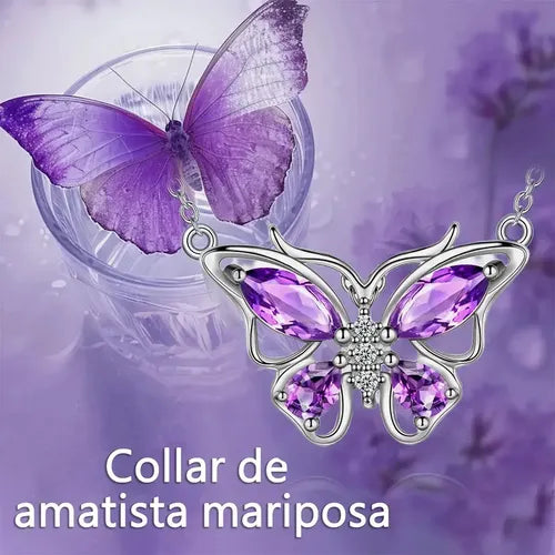 Mariposa Conjunto Joyas para Mujer Collar+aretes + Anillo | Grado B