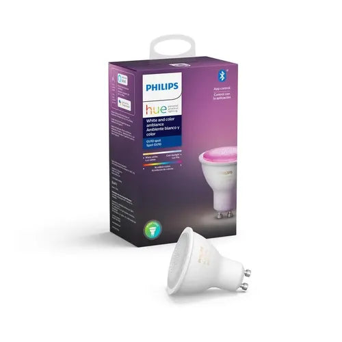 Foco GU10 Luz Inteligente Multicolor Hue Philips Blanco Calido | Grado B