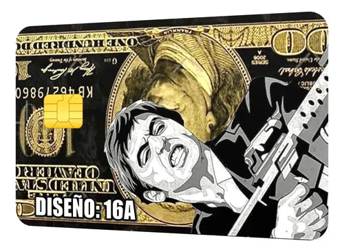 Sticker Cover Tarjeta Crédito Scarface Cara Cortada | Grado B