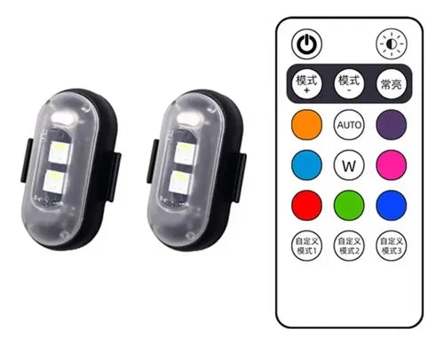 2 Luces Estroboscópicas LED Inalámbricas con Control Remoto | Grado B