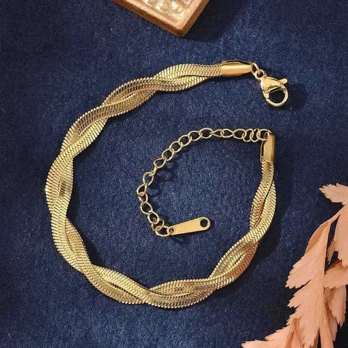 Pulsera de Acero Inoxidable Tipo Cuerda Trenzada para Hombre | Grado B