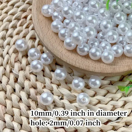 MEDIA PERLA, MANUALIDADES, BISUTERÍA, DECORACIÓN,6MM, 500PZ.