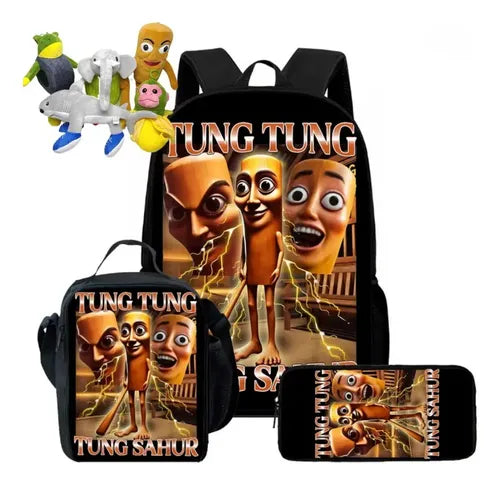 80 Calcomanías de PVC Tung Tung Sahur para Mochila | Grado B