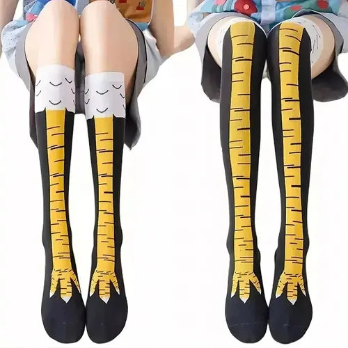 Divertidas Piernas Calcetines Rodilla Calceta Patas de Pollo | Grado B