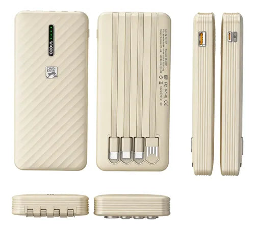 Batería Portátil de Carga Rápida 10000 mAh con Cables | Grado B