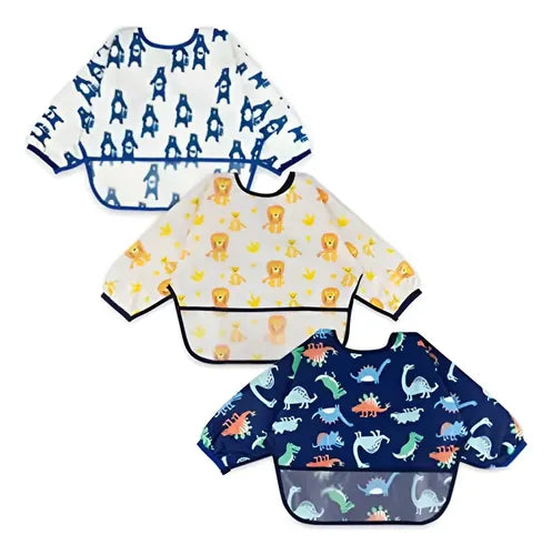 Babero Mangas Impermeable Manga Larga Niños de 3 a 8 Años | Grado B