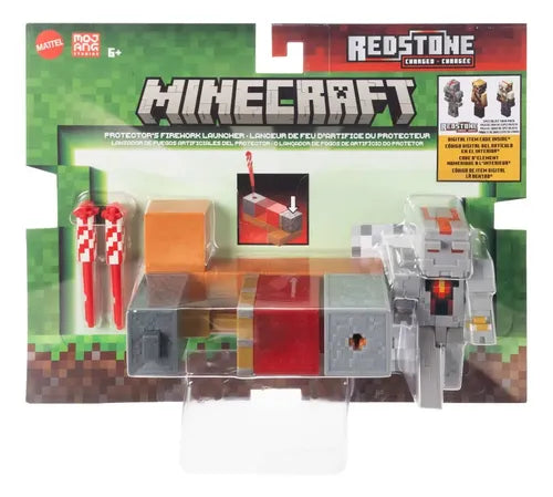 Figura de Accion JKK10 Redstone Charged con Lanzador de Fuego Minecraft | Grado A
