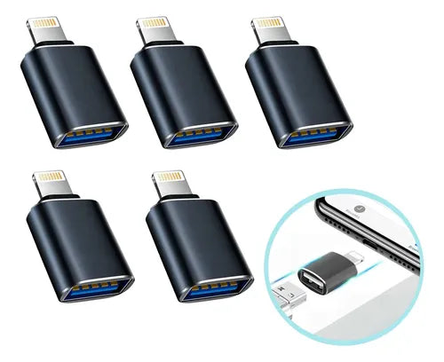 Adaptador OTG para iPhone iPad Entrada USB 3.0 5Gbps Libre | Grado B