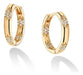 Pendientes CZ para Mujer Niñas Aretes Oro 14K con Zirconias Dorado | Grado B