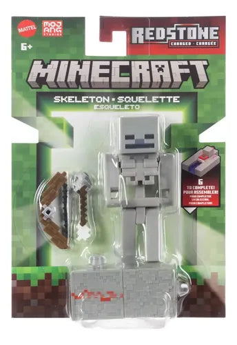 Muñeco Esqueleto de Minecraft con Acción de Arco y Redstone | Grado A