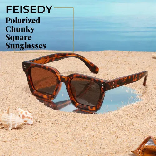 Gafas De Sol Feisedy De Estilo-piloto Retro Cuadradas ...