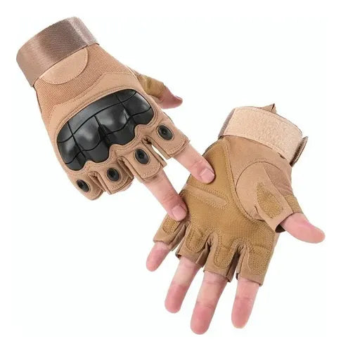 Guantes Tacticos Nudillos Almohadillas Militar Medio Dedo 1660 | Grado B
