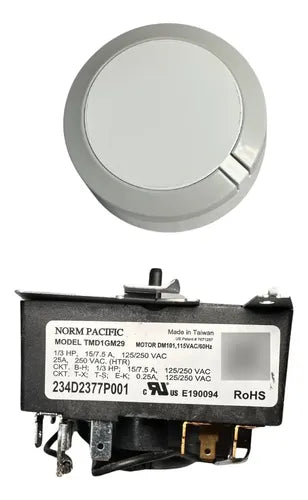 Timer Reloj Secadora Mabe Ge Easy 234d2377p001 GRADO B