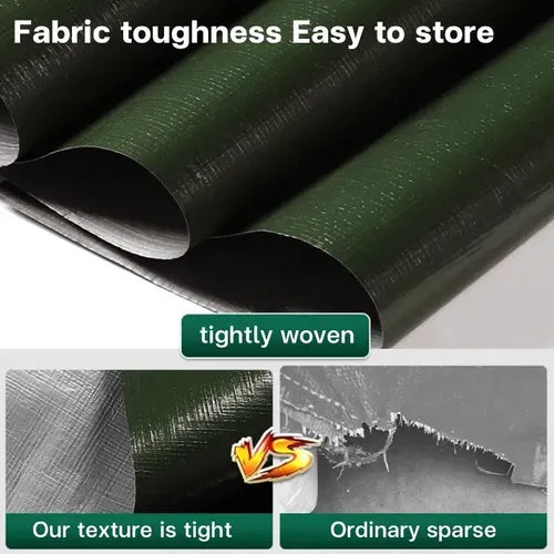 Lona Reforzada Impermeable de Uso Rudo 4 x 5 m Verde Oscuro | Grado B
