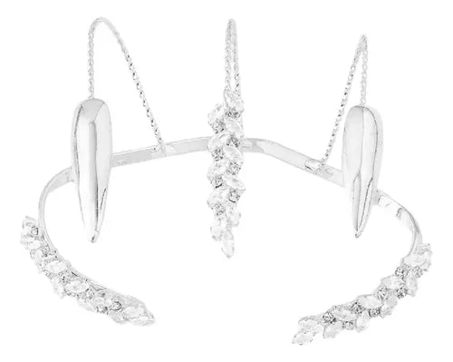 PULSERA ELEGANTE DE COBRE PLATEADO PARA MUJER PLATEADO 0.15 CM 4.5 CM