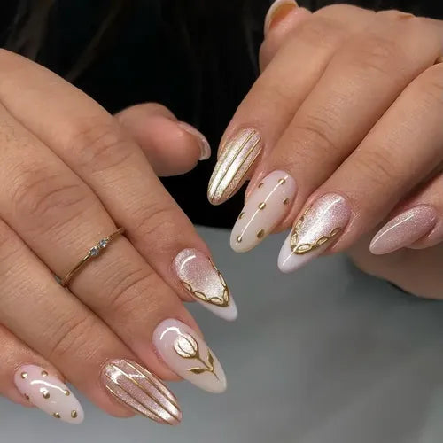 24 Uñas Postizas de Presión Modelo BT031 | Grado B