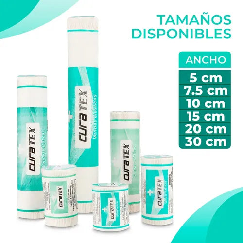 12 Vendas Elásticas Curatex de 30 cm de Ancho | Grado B
