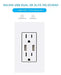 Placa de Contacto Doble con Carga USB Dual de Vidrio Color Blanco | Grado B
