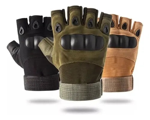 Guantes Tacticos Nudillos Almohadillas Militar Medio Dedo 1660 | Grado B