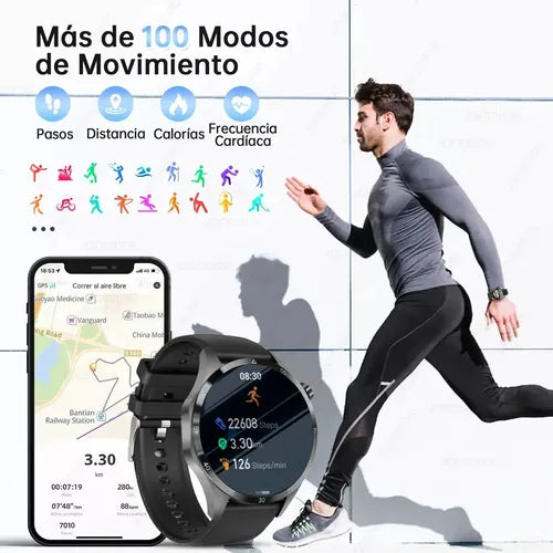 Reloj Inteligente Hombre Smartwatch Militar Deportivo 1.52 | Grado B