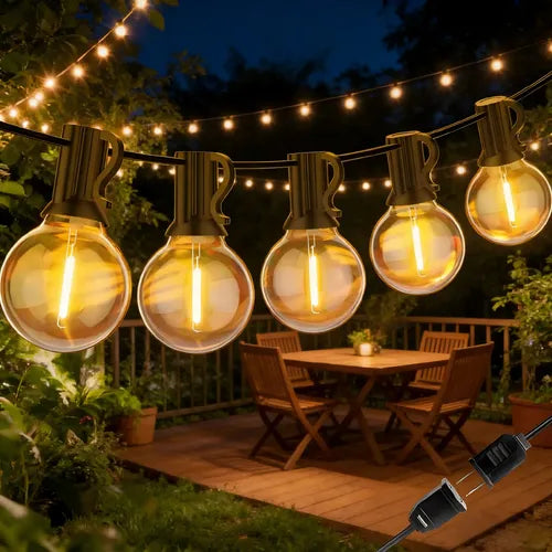 Guirnalda de Luces 50 Focos Exteriores Impermeables LED de 15 M Blanco | Grado B