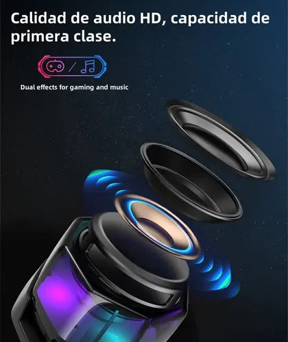 Mini Bocina Bluetooth 5.3 Magnética 2 en 1 360° Color Negro | Grado B