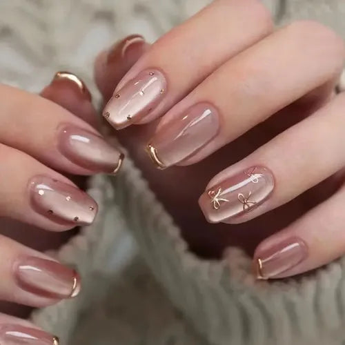 24 Uñas Postizas de Presión Modelo BT046 | Grado B