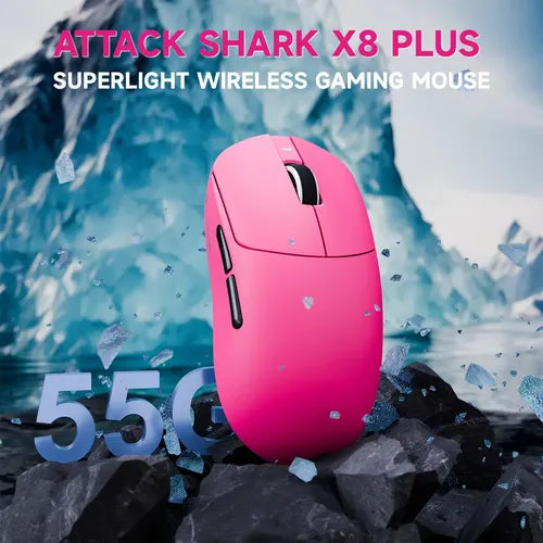 Mouse Gaming Attack Shark X8 Plus de 55 g para Manos Grandes | Grado B
