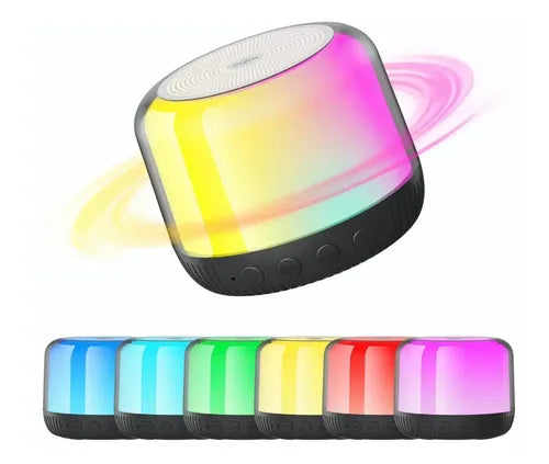 Bocina Bluetooth Portátil Mini con Luz LED TWS Estéreo y Radio | Grado B