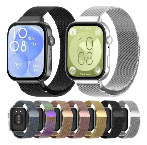 Correa de Acero Inoxidable para Huawei Watch Fit 3 y 4 con Mica 3D | Grado B