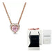 Pandora Collar Corazón Rosa Con Circonitas Baño En Oro Rosa ...