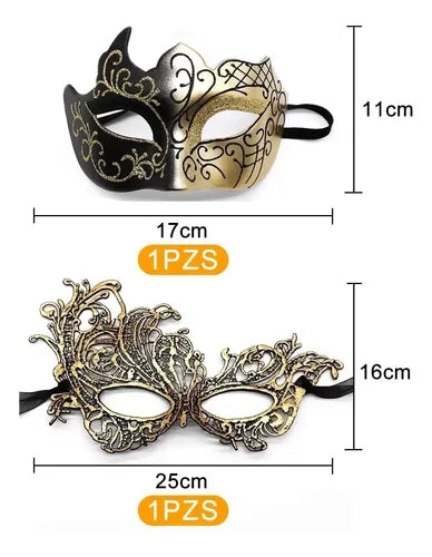 2 Antifaz Mascaras Accesorios para Fiestas Carnaval Cosplay | Grado B