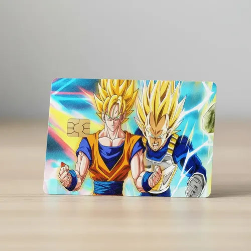 Sticker Tarjeta de Crédito Goku y Vegeta Dragon Ball Z Skin | Grado B