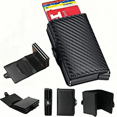 Cartera Tarjetero de Aluminio con Protección RFID para Hombre | Grado B