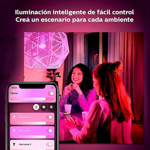 Foco GU10 Luz Inteligente Multicolor Hue Philips Blanco Calido | Grado B