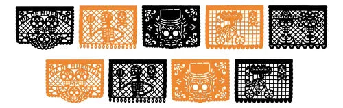 Decoraciones para Fiestas de Día de Muertos 5PC, Fiestas Naranja Día de Muertos | Grado B