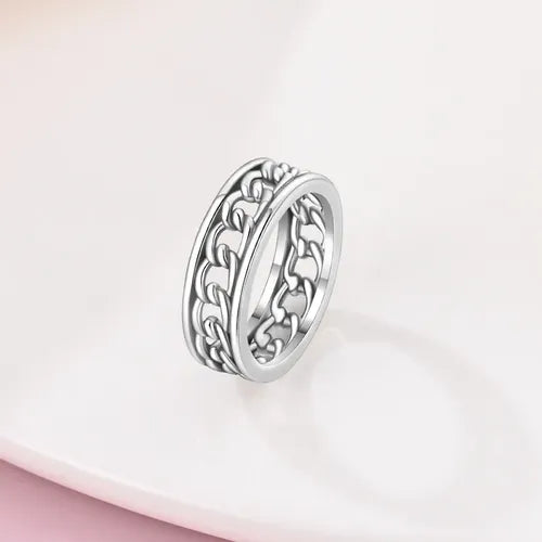 Anillo Calado para Mujer Color Plateado | Grado B