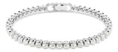 Pulsera Emily de Talla Redonda Blanca Color Plateado | Grado B