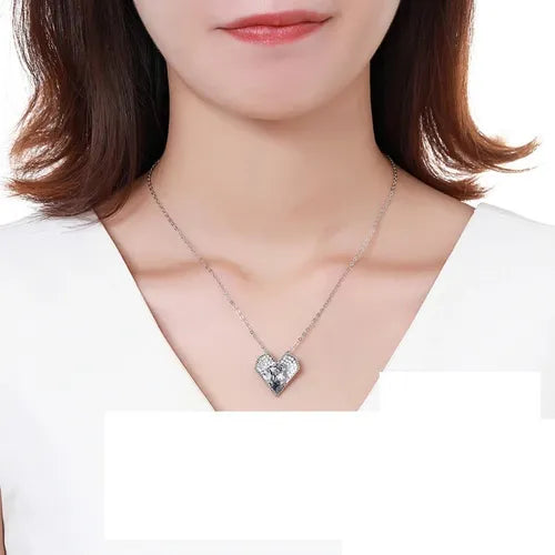 Collar de Corazón Amor Eterno con Cristal | Grado B