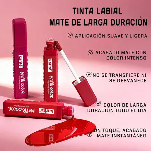 Labial Mate Indeleble de Larga Duración con Karité 8 ml | Grado B